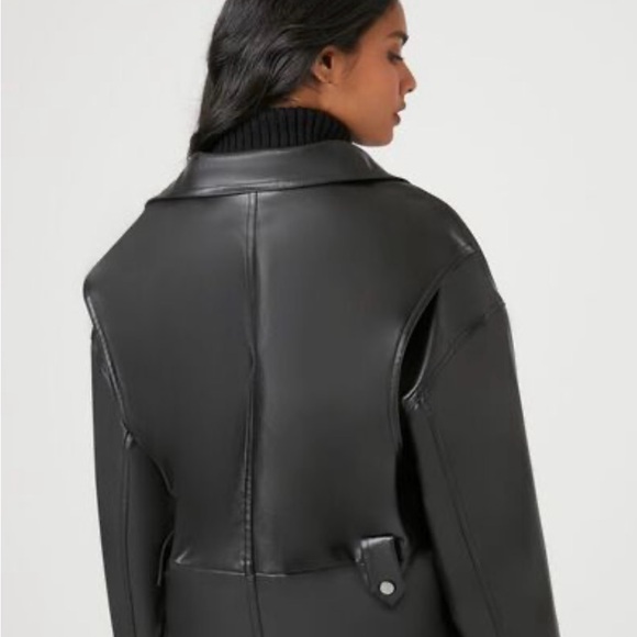 Faux Leather Moto Jacket - Picture 3 of 6